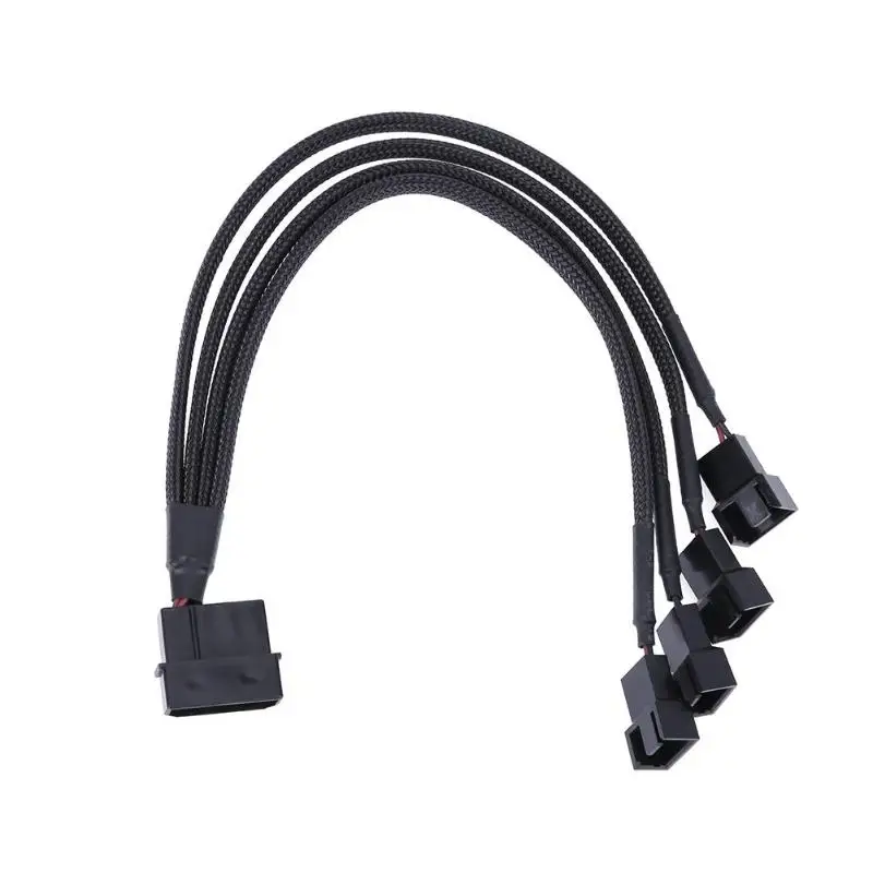 12V 27cm Fan Cable Splitter Power Cable 4pin IDE Molex to 4-Port 3Pin/4Pin Cooler Cooling Fan Splitter Power Cable Black
12V 27cm Fan Cable Splitter Power Cable 4pin IDE Molex to 4-Port 3Pin/4Pin Cooler Cooling Fan Splitter Power Cable Black