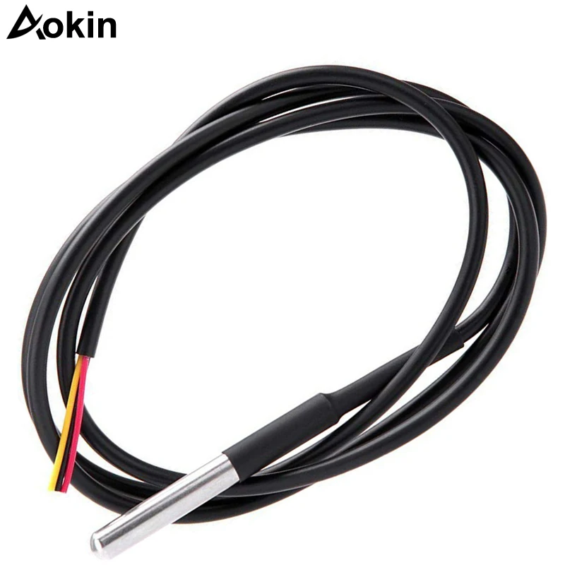 DS1820 Stainless steel Waterproof DS18B20 Temperature Sensor Digital Thermal Probe Sensor 18B20 for Arduino
DS1820 Stainless steel Waterproof DS18B20 Temperature Sensor Digital Thermal Probe Sensor 18B20 for Arduino