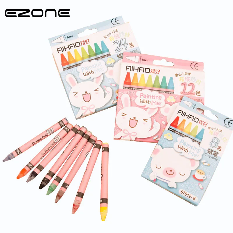 EZONE 8/12/24Colors Crayon Cartoon Animal Rabbit Pig Non-Toxic Pastels Oil Painting Stick Student Children Graffiti Crayon
EZONE 8/12/24Colors Crayon Cartoon Animal Rabbit Pig Non-Toxic Pastels Oil Painting Stick Student Children Graffiti Crayon