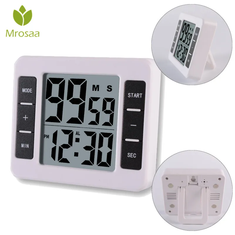 Electric Digital Kitchen Timer Multifuntional Cooking baking Tool Magnetic Backing Stand with Large LCD Display Clock
Electric Digital Kitchen Timer Multifuntional Cooking baking Tool Magnetic Backing Stand with Large LCD Display Clock