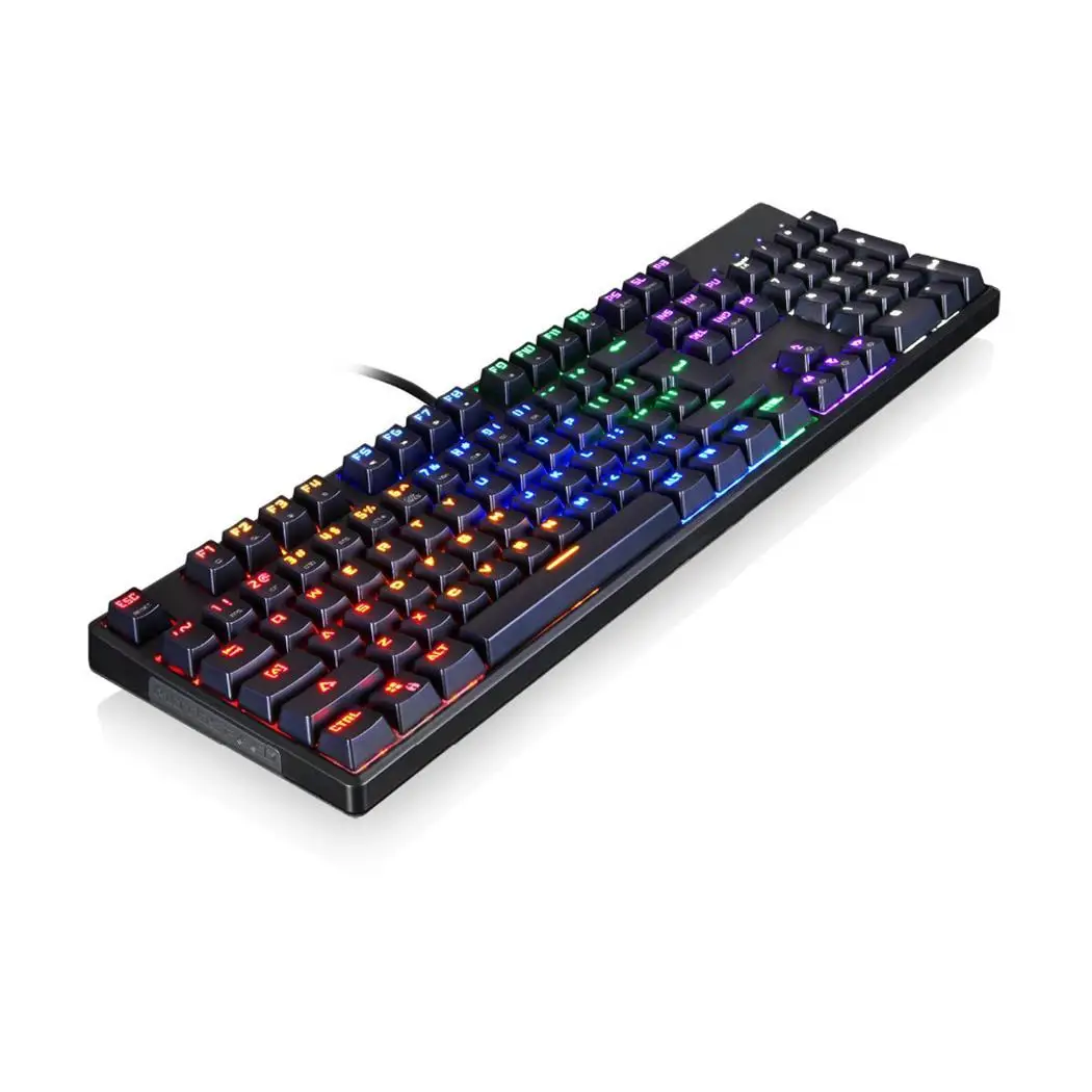 Mixed Color Mechanical Keyboard RGB Backlight Nine Kinds of Light Mode Gaming Keyboard
Mixed Color Mechanical Keyboard RGB Backlight Nine Kinds of Light Mode Gaming Keyboard