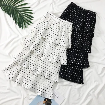 PEONFLY Polka Dot Skirts Women 2019 Summer Fashion High Waist Midi Long Skirt Female Beach Holiday Tiered Skirt Black White
PEONFLY Polka Dot Skirts Women 2019 Summer Fashion High Waist Midi Long Skirt Female Beach Holiday Tiered Skirt Black White