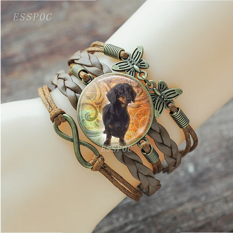 Black Dachshund Dog Bulldog Jewelry Glass Dome Woven Charn Bracelet Dog Pet Bangle Dog Lover Gifts
Black Dachshund Dog Bulldog Jewelry Glass Dome Woven Charn Bracelet Dog Pet Bangle Dog Lover Gifts
