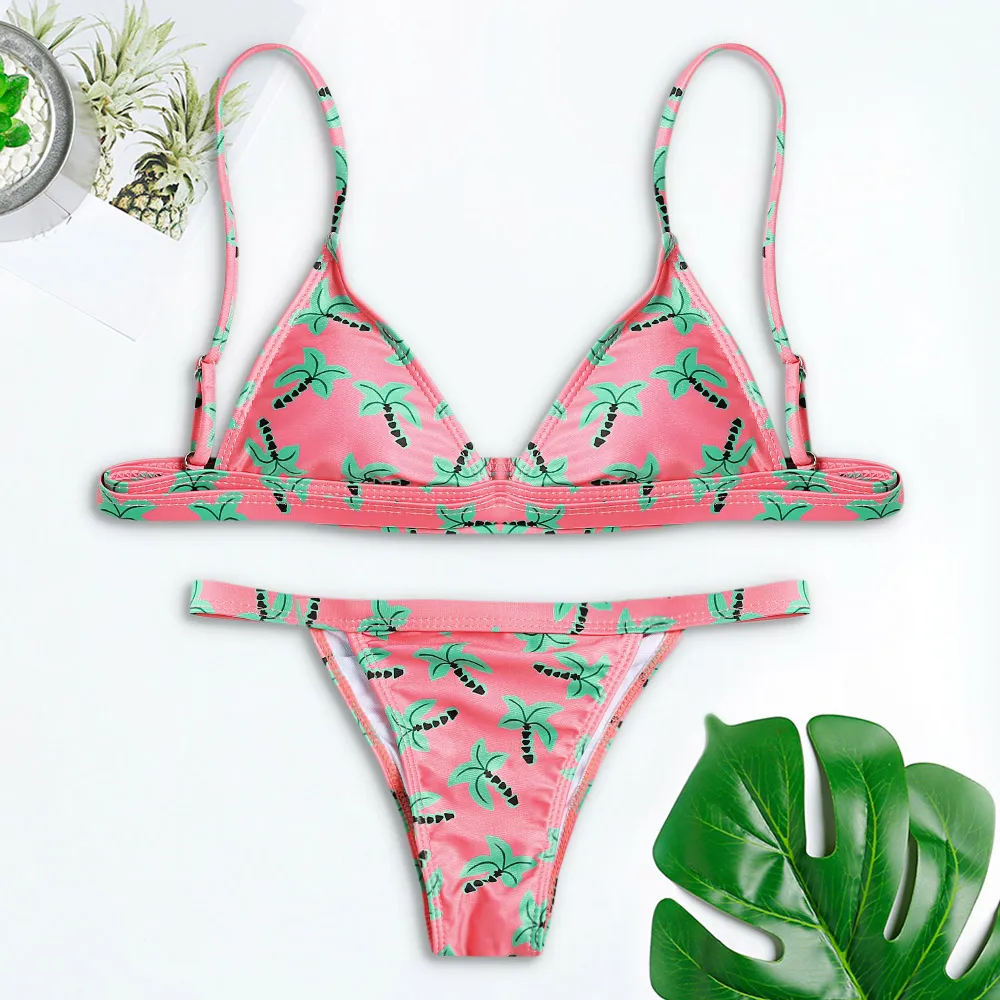Women Sexy Bikini Set Swimsuit Spaghetti Strap Padded Bathing Suits Backless Tree Print Low Waist Swimwear Beach Suits
Women Sexy Bikini Set Swimsuit Spaghetti Strap Padded Bathing Suits Backless Tree Print Low Waist Swimwear Beach Suits
