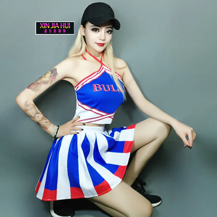 Bar Show Serve Pattern Football Baby Woman Suit Sexy Cheerleading Shorts Two Piece Set Ballroom Pole Dance Jazz Singer Costume
Bar Show Serve Pattern Football Baby Woman Suit Sexy Cheerleading Shorts Two Piece Set Ballroom Pole Dance Jazz Singer Costume