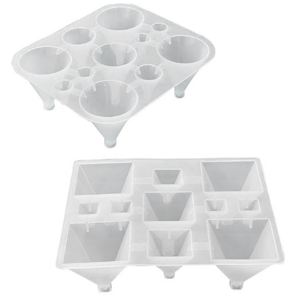 2Pcs Conical Pyramid Crystal Silicone Resin Molds Jewelry Pendants Mould Necklace Craft Making Tool
2Pcs Conical Pyramid Crystal Silicone Resin Molds Jewelry Pendants Mould Necklace Craft Making Tool