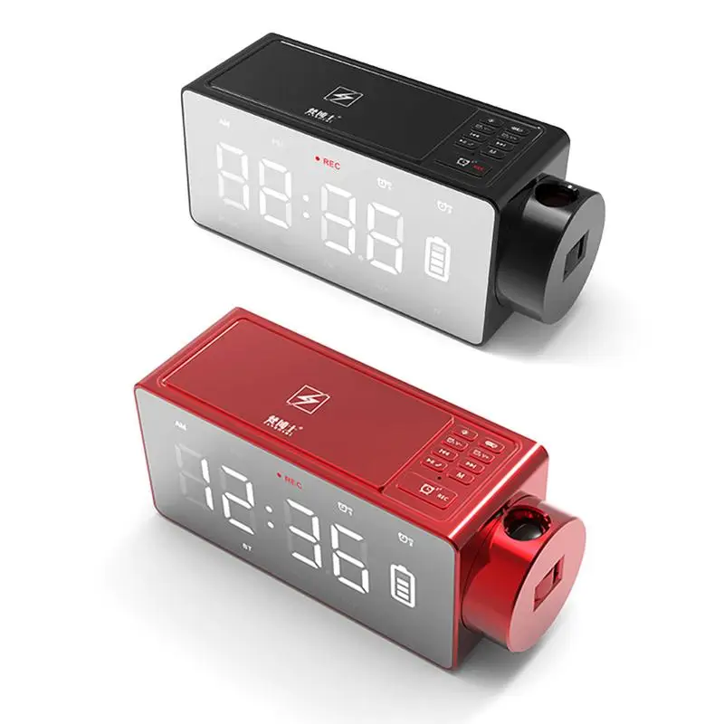 Wireless Charging Projection Digital Clock Bluetooth Speaker LED Large Screen Alarm Clock Table Clocks Music Speaker US Plug
Wireless Charging Projection Digital Clock Bluetooth Speaker LED Large Screen Alarm Clock Table Clocks Music Speaker US Plug