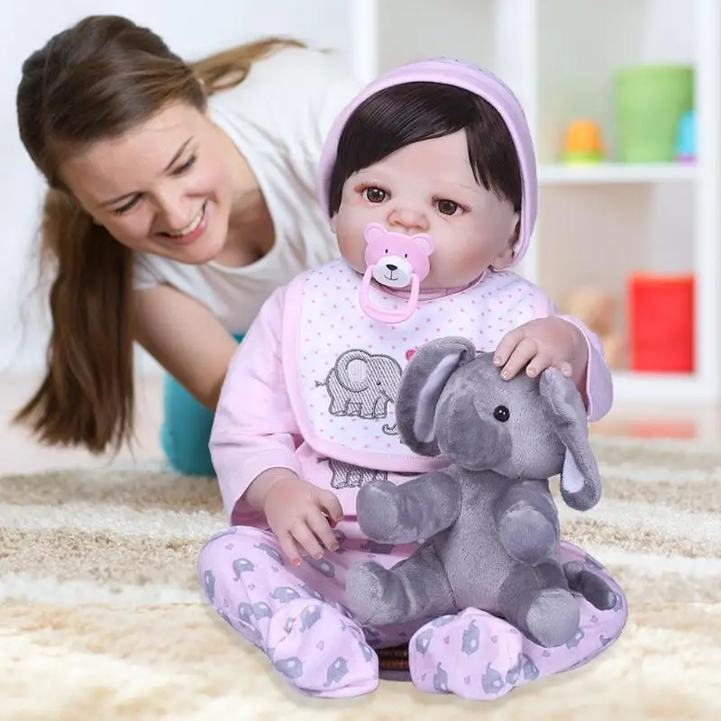 56cm Soft Vinyl 3D Lifelike Simulation Reborn Baby Doll Infant Companion Toys Baby Companion Playmate Gifts Photography Prop
56cm Soft Vinyl 3D Lifelike Simulation Reborn Baby Doll Infant Companion Toys Baby Companion Playmate Gifts Photography Prop