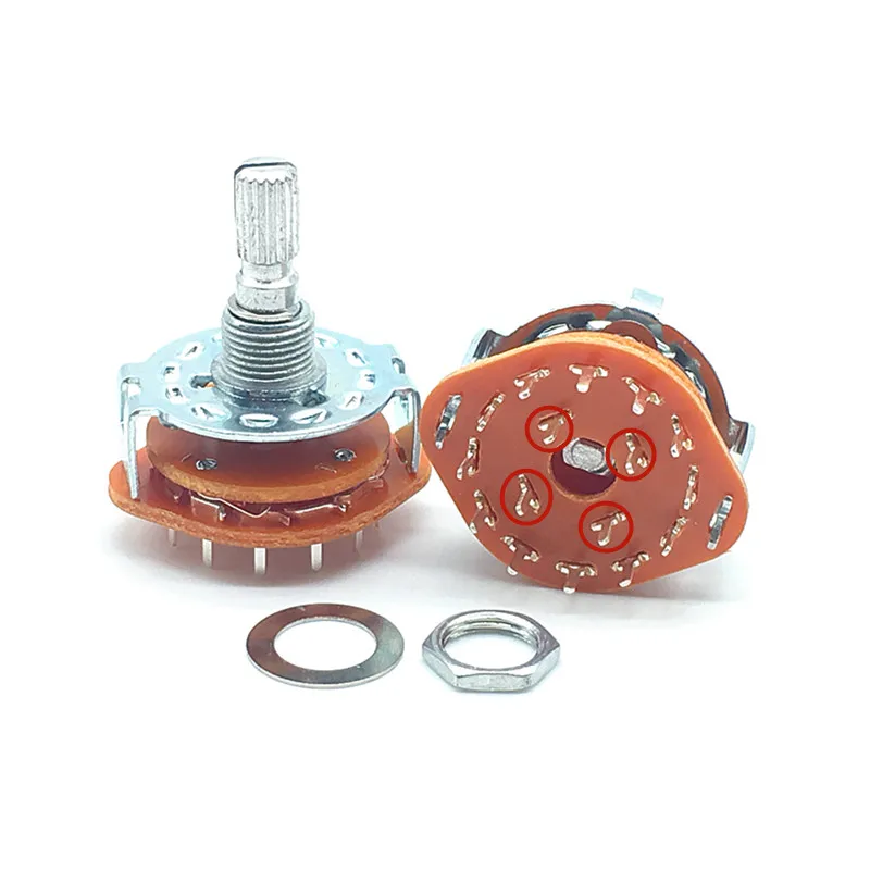 RS25 Shaft Panel Mount 4P3T Band Rotary Switch Selector 4 Pole 3 Position 20MM Plum Shaft With Switch Cap
RS25 Shaft Panel Mount 4P3T Band Rotary Switch Selector 4 Pole 3 Position 20MM Plum Shaft With Switch Cap