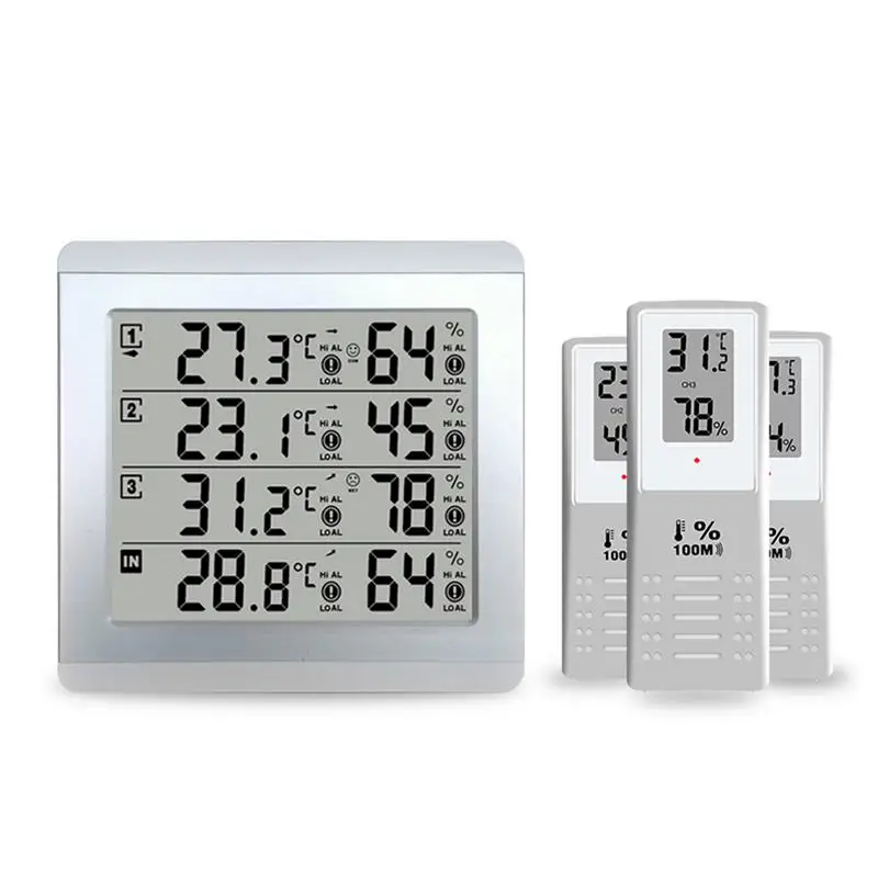 Digital Wireless Weather Station with Indoor Outdoor Thermometer Hygrometer Alarm Clock 3 Transmitters Digital Sauna Temperature
Digital Wireless Weather Station with Indoor Outdoor Thermometer Hygrometer Alarm Clock 3 Transmitters Digital Sauna Temperature