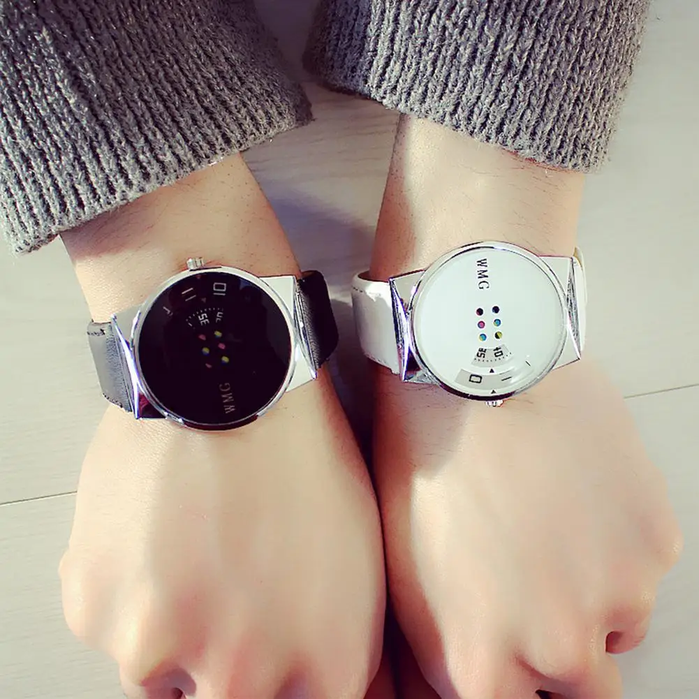 LinTimes Lovely Concise Couple Women Men Watches Fashion Colorful Turntable Quartz Wristwatch Christmas Gift
LinTimes Lovely Concise Couple Women Men Watches Fashion Colorful Turntable Quartz Wristwatch Christmas Gift
