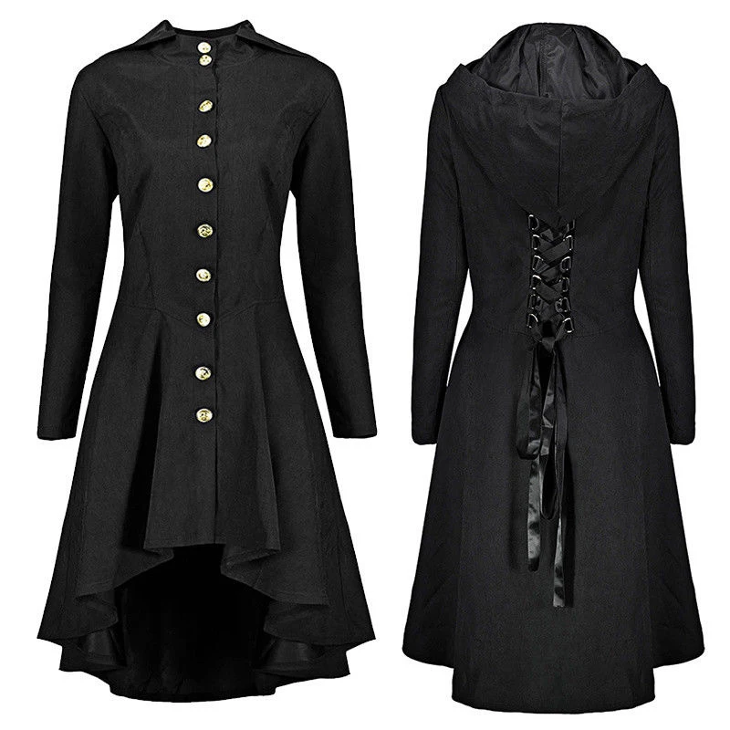 Long Dress Coat Jacket Woman Causal Slim A-Line Outwear Dress Tops Coats Irregular Hem Back Lace-up Bandage Trim Coat Plus Size
Long Dress Coat Jacket Woman Causal Slim A-Line Outwear Dress Tops Coats Irregular Hem Back Lace-up Bandage Trim Coat Plus Size
