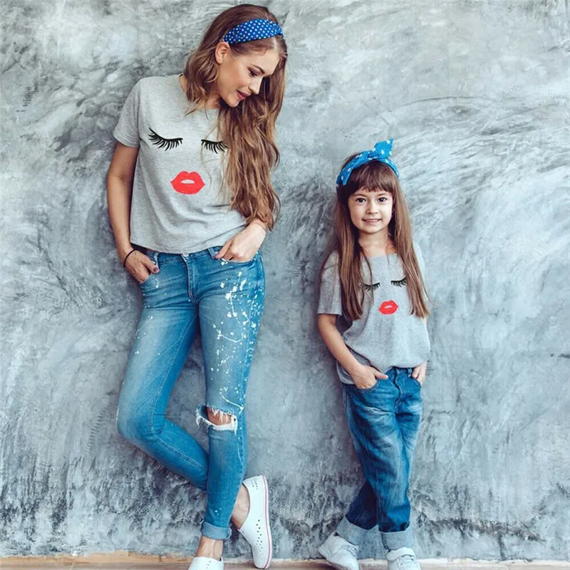 Family matching T shirt Mother And Daughter Clothes Women Kids Girl Short Sleeve Summer Cute Top cotton basic plain tshirt
Family matching T shirt Mother And Daughter Clothes Women Kids Girl Short Sleeve Summer Cute Top cotton basic plain tshirt