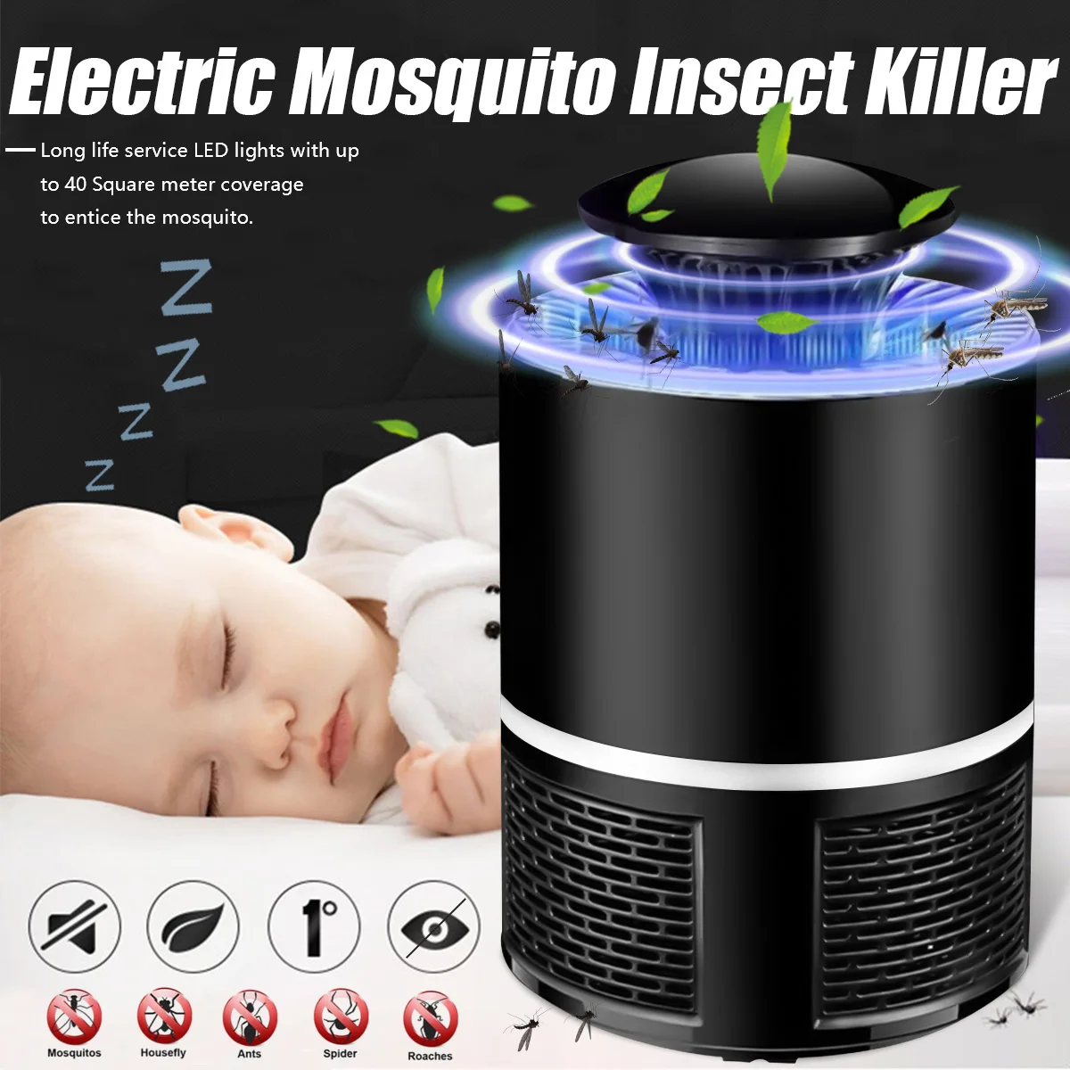 2 Color USB Electronics Mosquito Killer Trap Moth Fly Wasp LED Night Light Lamp Bug Insect Lights Killing Pest Zapper Repeller
2 Color USB Electronics Mosquito Killer Trap Moth Fly Wasp LED Night Light Lamp Bug Insect Lights Killing Pest Zapper Repeller