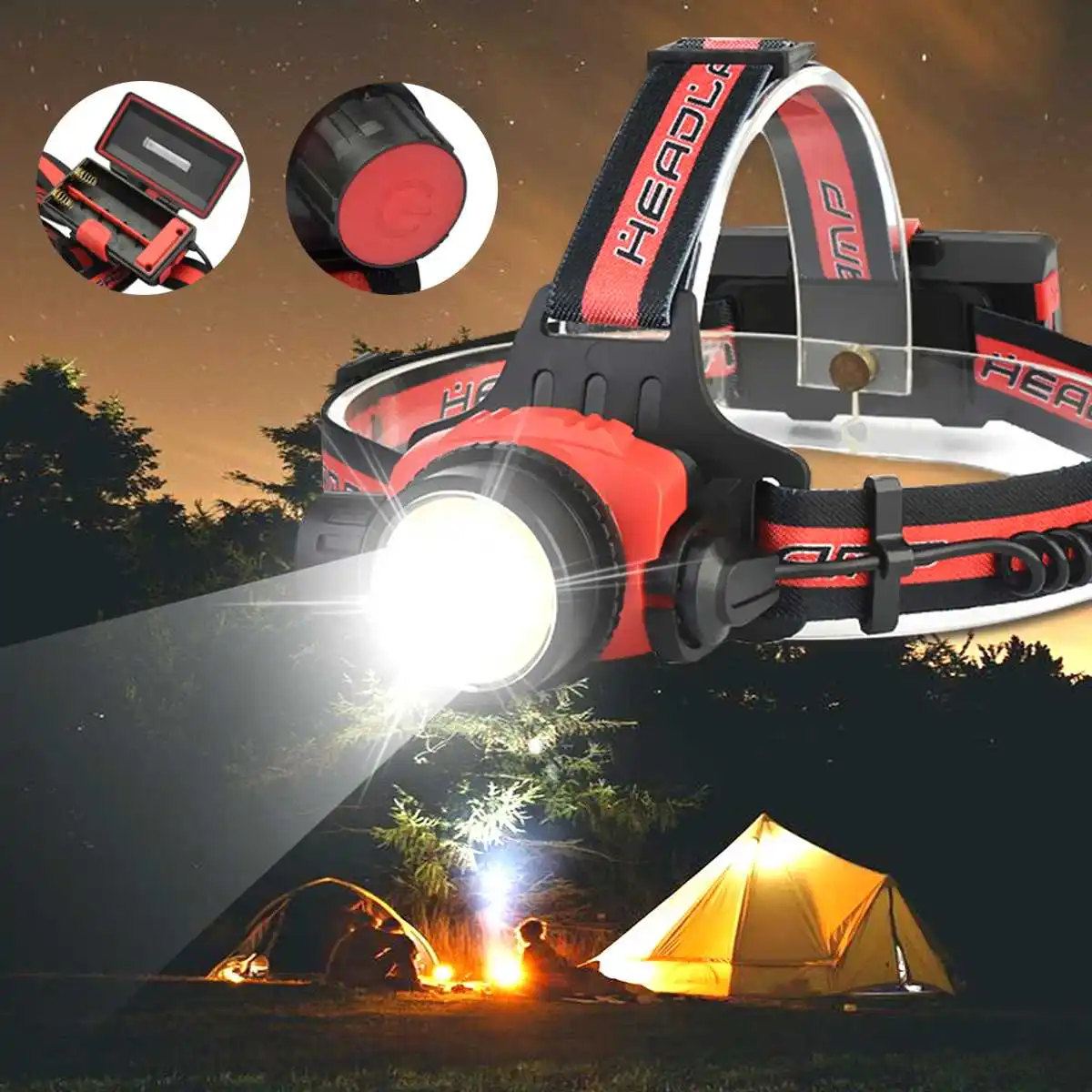 T6 LED Headlamp 4 Modes Hunting patrolling everyday carrying caving camping
T6 LED Headlamp 4 Modes Hunting patrolling everyday carrying caving camping