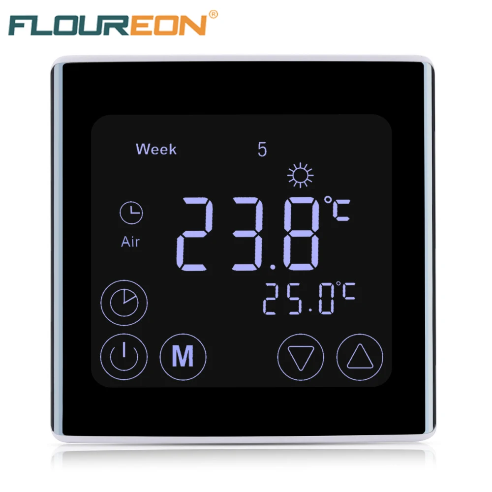 Floureon LCD Thermostat Water/Electric floor Heating Water/Gas Boiler Temperature Controller Weekly Programmable Thermoregulator
Floureon LCD Thermostat Water/Electric floor Heating Water/Gas Boiler Temperature Controller Weekly Programmable Thermoregulator