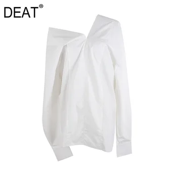 DEAT 2020 new summer fashion women clothes skew collar full sleeves high quality pullover white shirt female blouse WF08100L
DEAT 2020 new summer fashion women clothes skew collar full sleeves high quality pullover white shirt female blouse WF08100L