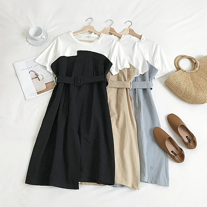 2019 Summer Long Dress Korean Short Sleeve T-Shirt Two Piece Spliced Dress Woman Chic Party Vestidos
2019 Summer Long Dress Korean Short Sleeve T-Shirt Two Piece Spliced Dress Woman Chic Party Vestidos