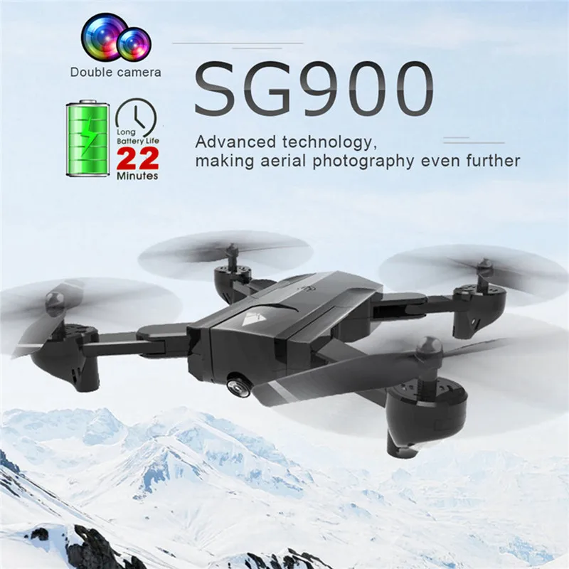 

SG900 Foldable WiFi FPV With Double 720P HD Camera Optical Flow Positioning RC Drone Quadcopter RTF VS M69 VISUO XS809HW SG106