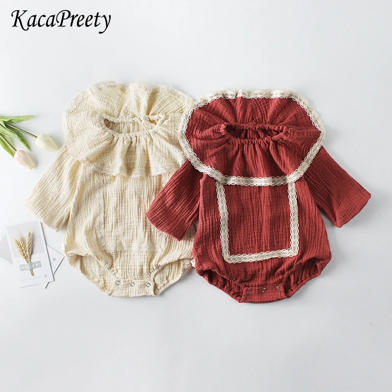 Sweet lace romper baby girls cotton linen long sleeve overalls toddler baby jumpsuit infant newborn body clothes
Sweet lace romper baby girls cotton linen long sleeve overalls toddler baby jumpsuit infant newborn body clothes
