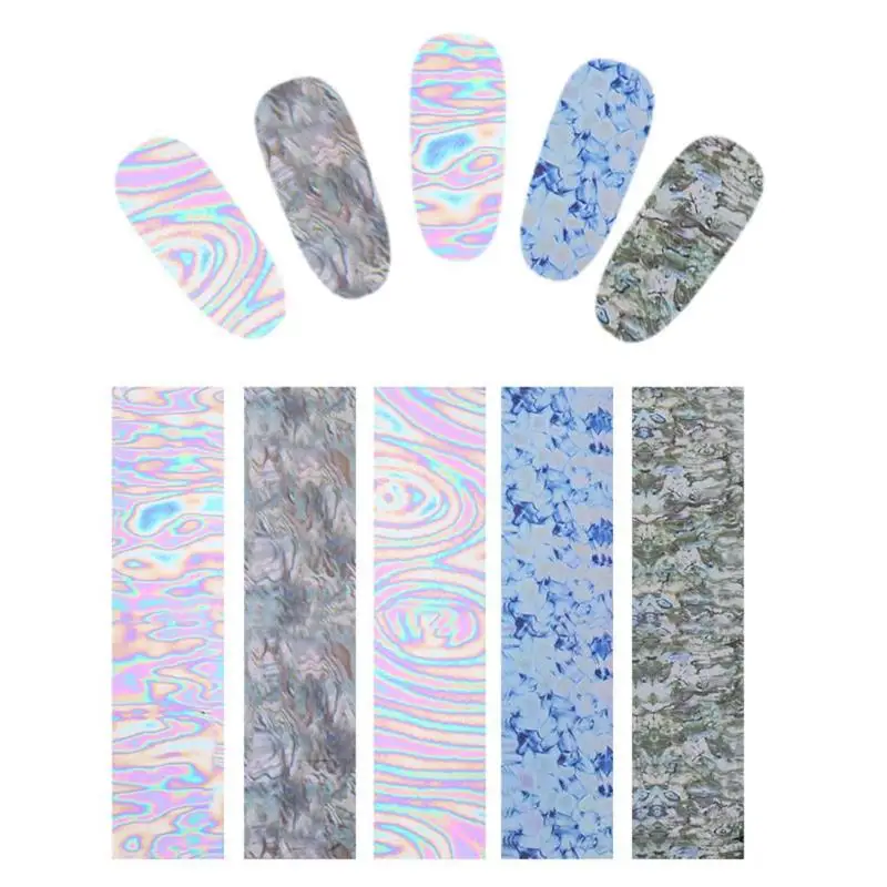 5pcs/set DIY Flower Geometric Shell Starry Marbling Laser Nail Foil Stencils Nail Decorations Nail Accessory Beauty Tools
5pcs/set DIY Flower Geometric Shell Starry Marbling Laser Nail Foil Stencils Nail Decorations Nail Accessory Beauty Tools