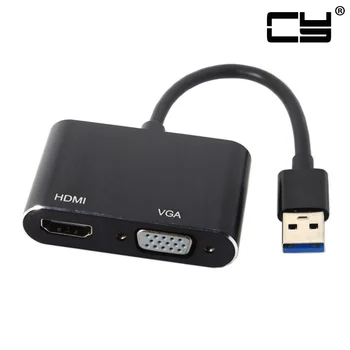 Jimier USB 3.0 & 2.0 to HDMI & VGA HDTV Converter Adapter Cable 1080 P External Graphics Card for Windows Mac book Lap top Black
Jimier USB 3.0 & 2.0 to HDMI & VGA HDTV Converter Adapter Cable 1080 P External Graphics Card for Windows Mac book Lap top Black