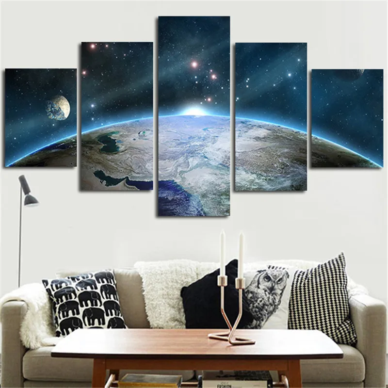 5 Panels Wall Painting Sunrise The Earth Canvas Art Pictures Milky Way Poster And Prints Home Decoration For Living Room
5 Panels Wall Painting Sunrise The Earth Canvas Art Pictures Milky Way Poster And Prints Home Decoration For Living Room