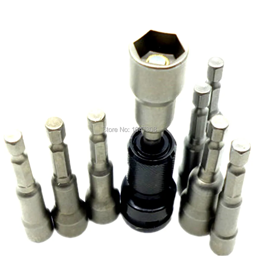 8pcs Magnetic Nut Driver Bit Hex Shank Socket Bit + 1/2" Dr. to 1/4" Hex Adapter Converts Air Power Impact Wrench into a Drill
8pcs Magnetic Nut Driver Bit Hex Shank Socket Bit + 1/2" Dr. to 1/4" Hex Adapter Converts Air Power Impact Wrench into a Drill