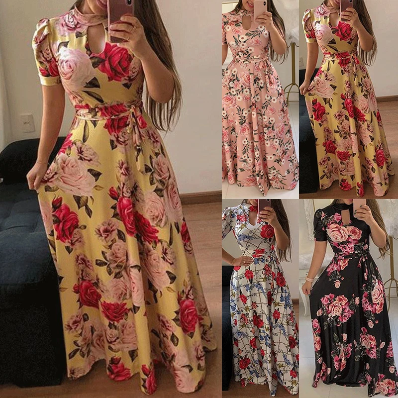 Summer Fashion Party Cocktail Beach Boho Floral Print Large Swing Ladies Long Dress
Summer Fashion Party Cocktail Beach Boho Floral Print Large Swing Ladies Long Dress