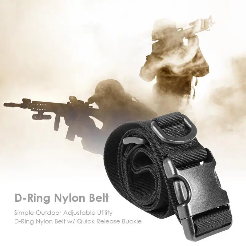 Simple Outdoor Adjustable Utility D-Ring Nylon Belt with Quick Release Buckle Outddor Multi Tools
Simple Outdoor Adjustable Utility D-Ring Nylon Belt with Quick Release Buckle Outddor Multi Tools