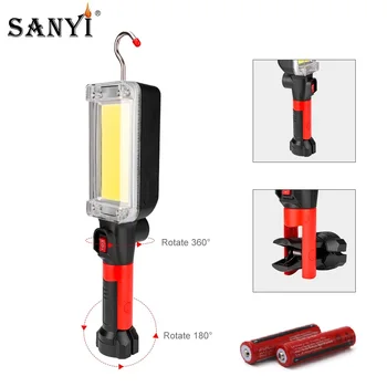 Sanyi 2 Modes COB LED Work Flashlight Inspection Light USB Rechargeable 18650 Lantern Magnetic Hook Hanging Torch Camping Lamp
Sanyi 2 Modes COB LED Work Flashlight Inspection Light USB Rechargeable 18650 Lantern Magnetic Hook Hanging Torch Camping Lamp