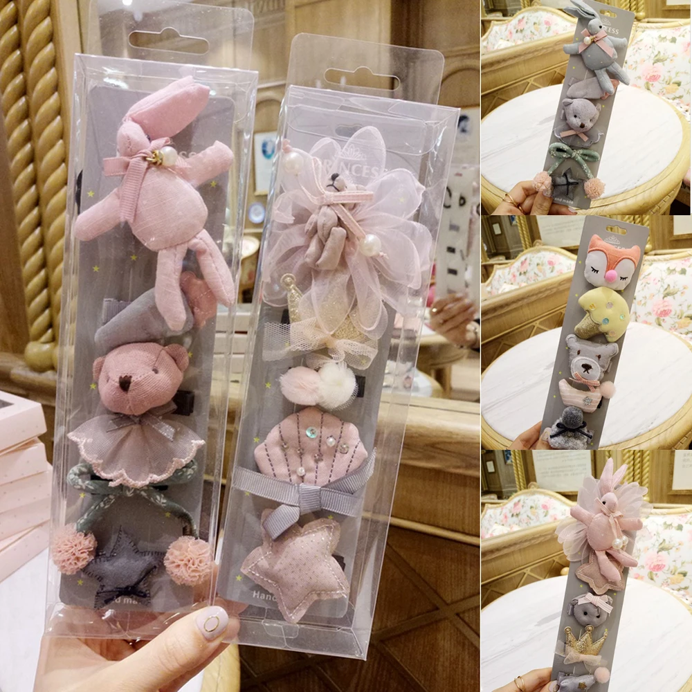 5Pcs/Lot Cute Kids Baby Girl Bunny Bear Flower Bowknot Princess Hair Clip Cartoon Hairpin Hair Tie
5Pcs/Lot Cute Kids Baby Girl Bunny Bear Flower Bowknot Princess Hair Clip Cartoon Hairpin Hair Tie