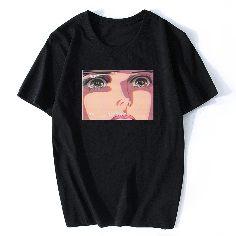 Sad Retro Anime Crying Eyes Vaporwave T-Shirt Short Sleeve Tshirt Casual Tees Tops Harajuku Streetwear Aesthetic Clothes
Sad Retro Anime Crying Eyes Vaporwave T-Shirt Short Sleeve Tshirt Casual Tees Tops Harajuku Streetwear Aesthetic Clothes