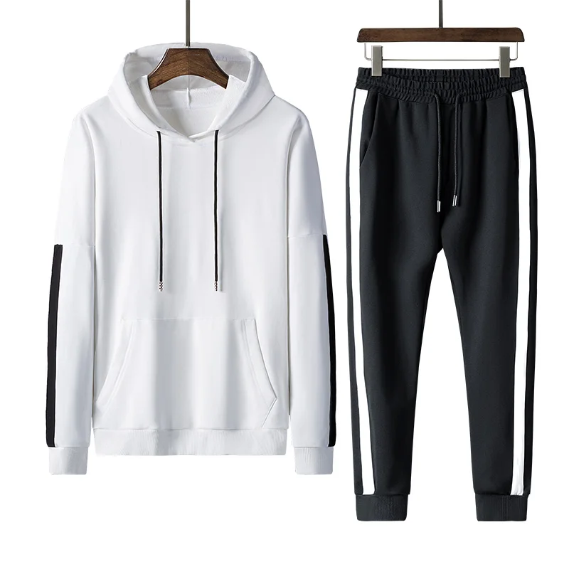 High Quality Tracksuit Men 2019 Autumn Sportswear Mens Sweat Suit Striped Hooded Hoodies + Pants Male Sporting Suits 4XL
High Quality Tracksuit Men 2019 Autumn Sportswear Mens Sweat Suit Striped Hooded Hoodies + Pants Male Sporting Suits 4XL