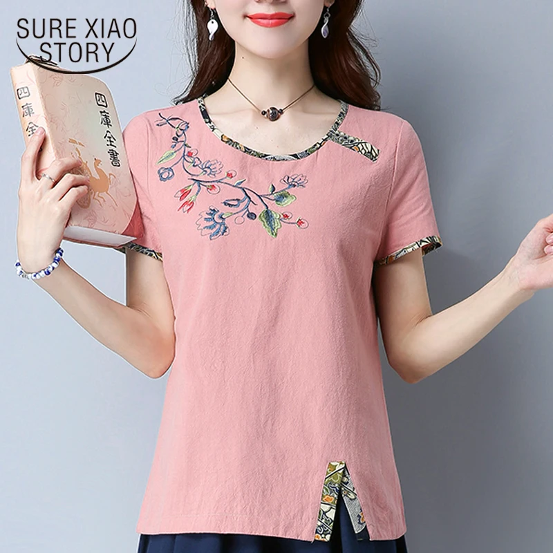 new 2018 summer short sleeve Cotton women blouse shirt fashion plus size women tops folk-custom women's clothing blusas d802 30
new 2018 summer short sleeve Cotton women blouse shirt fashion plus size women tops folk-custom women's clothing blusas d802 30