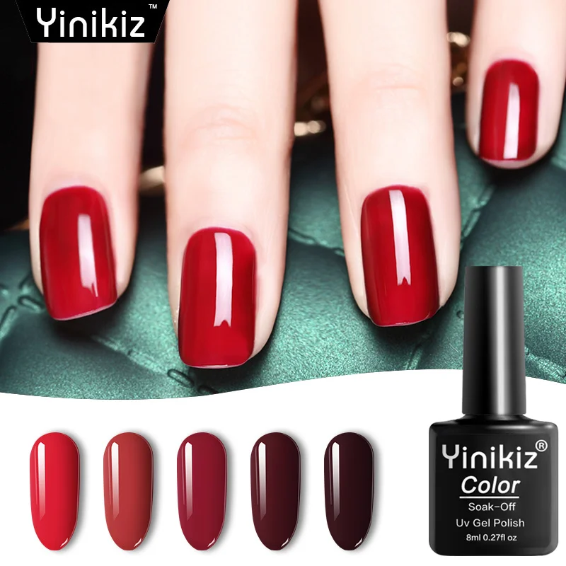 Yinikiz Color UV Nail Gel Polish Wine Red Series Nail Art Manicure Semi Permanent Soak Off Uv Led Gel Nail Varnish
Yinikiz Color UV Nail Gel Polish Wine Red Series Nail Art Manicure Semi Permanent Soak Off Uv Led Gel Nail Varnish