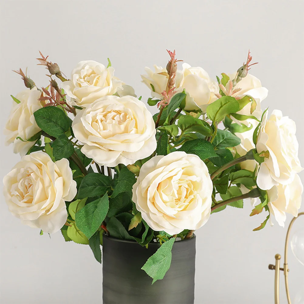 Simulation big rose three branches Anne roses fake flower single rose wedding supplies flower arrangement white
Simulation big rose three branches Anne roses fake flower single rose wedding supplies flower arrangement white