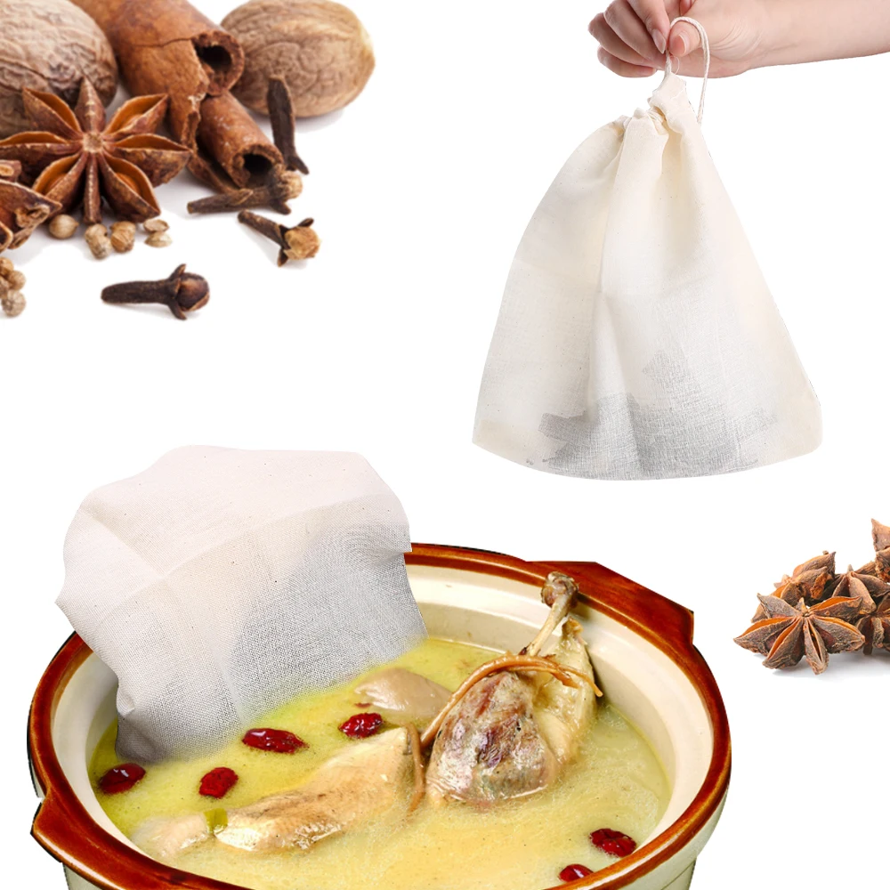 Medicine Filter Bag Cotton Drawstring Strainer Soup Bag Tea Bag Reusable Kitchen Accessories 20*23cm Multifunctional
Medicine Filter Bag Cotton Drawstring Strainer Soup Bag Tea Bag Reusable Kitchen Accessories 20*23cm Multifunctional