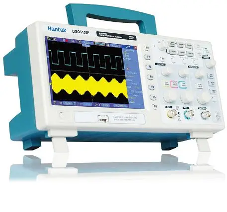 Digital Oscilloscope Hantek DSO5102P Portable 100MHz 2Channels 1GSa/s Record Length 40K USB Osciloscopio Handheld Oscilloscopes
Digital Oscilloscope Hantek DSO5102P Portable 100MHz 2Channels 1GSa/s Record Length 40K USB Osciloscopio Handheld Oscilloscopes