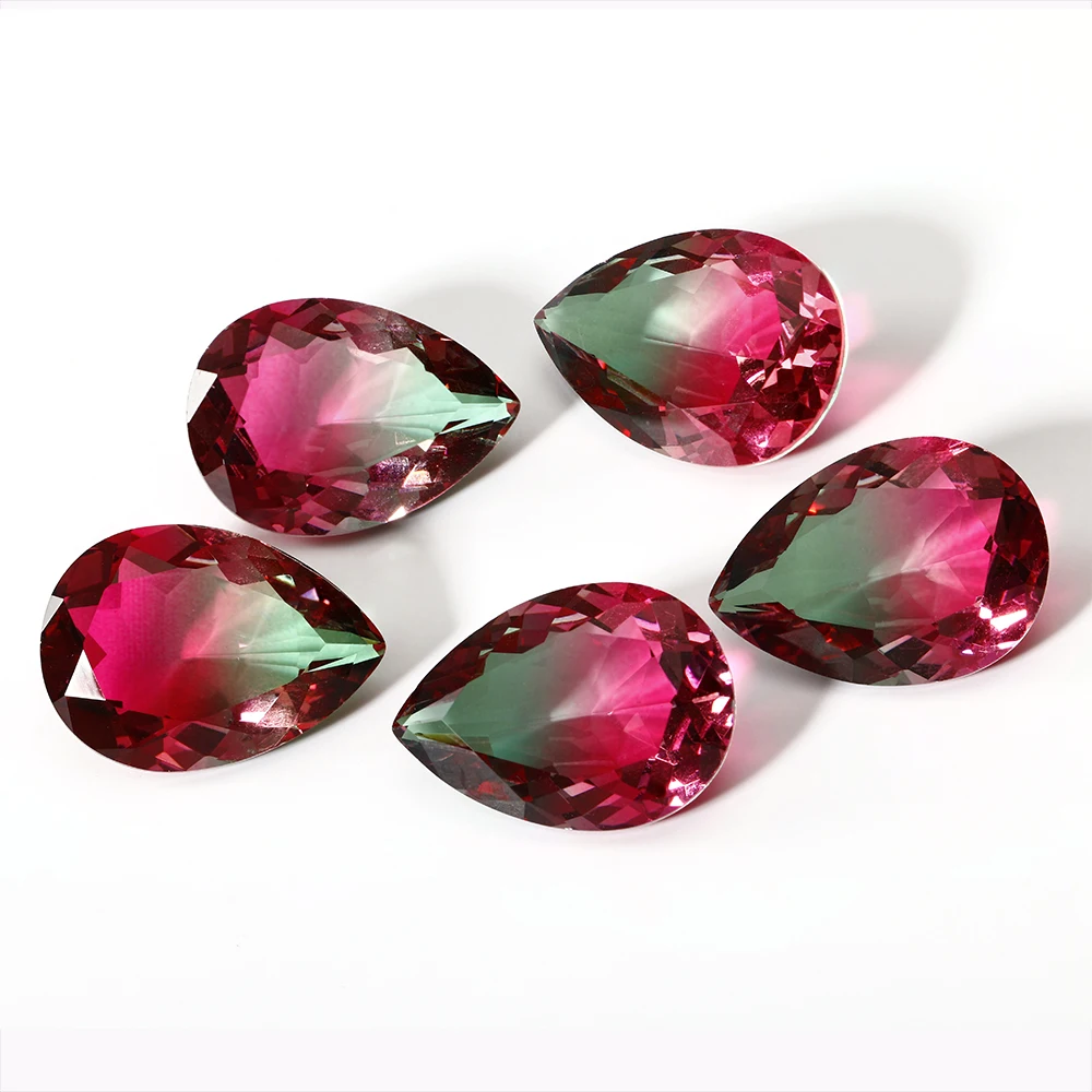 13X18MM Big Loose Gemstones 4-6ct Luxury Tourmaline Stones Jewelry Accessories Pear Shape Cut Stones For Gifts decoration 5 pcs
13X18MM Big Loose Gemstones 4-6ct Luxury Tourmaline Stones Jewelry Accessories Pear Shape Cut Stones For Gifts decoration 5 pcs