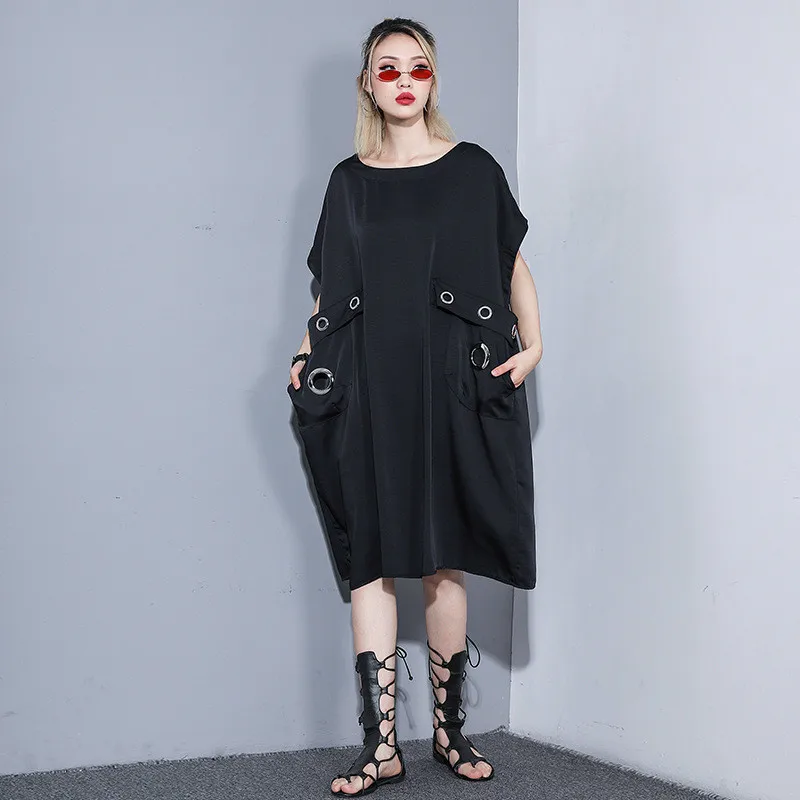 Aiweier New Solid Black 2019 Summer Dresses Hollow Out O Neck Female Pockets Long Casual Short Sleeve Dress For Women's Clothes
Aiweier New Solid Black 2019 Summer Dresses Hollow Out O Neck Female Pockets Long Casual Short Sleeve Dress For Women's Clothes