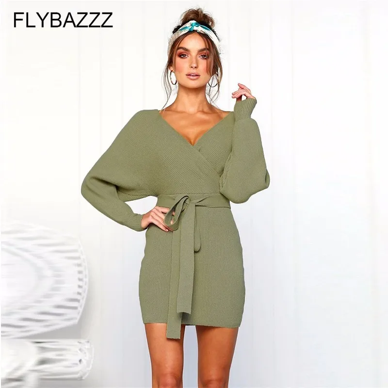 New Autumn Winter Solid Sexy V Neck Sash Dress Women Slim Long Sleeve Bodycon Cocktail Mini Dress Female Beach Dresses Vestidos
New Autumn Winter Solid Sexy V Neck Sash Dress Women Slim Long Sleeve Bodycon Cocktail Mini Dress Female Beach Dresses Vestidos