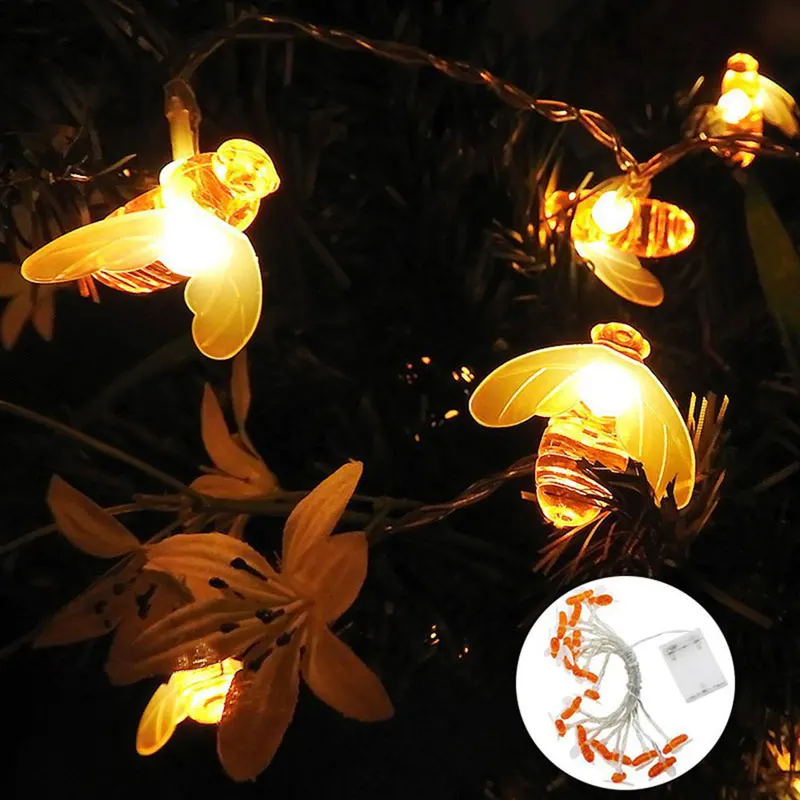 10/20 LED Warm White Honey Bee Waterproof Battery Operated Garland Light Party Yard Fence Christmas Lights Outdoor Decoration 36
10/20 LED Warm White Honey Bee Waterproof Battery Operated Garland Light Party Yard Fence Christmas Lights Outdoor Decoration 36