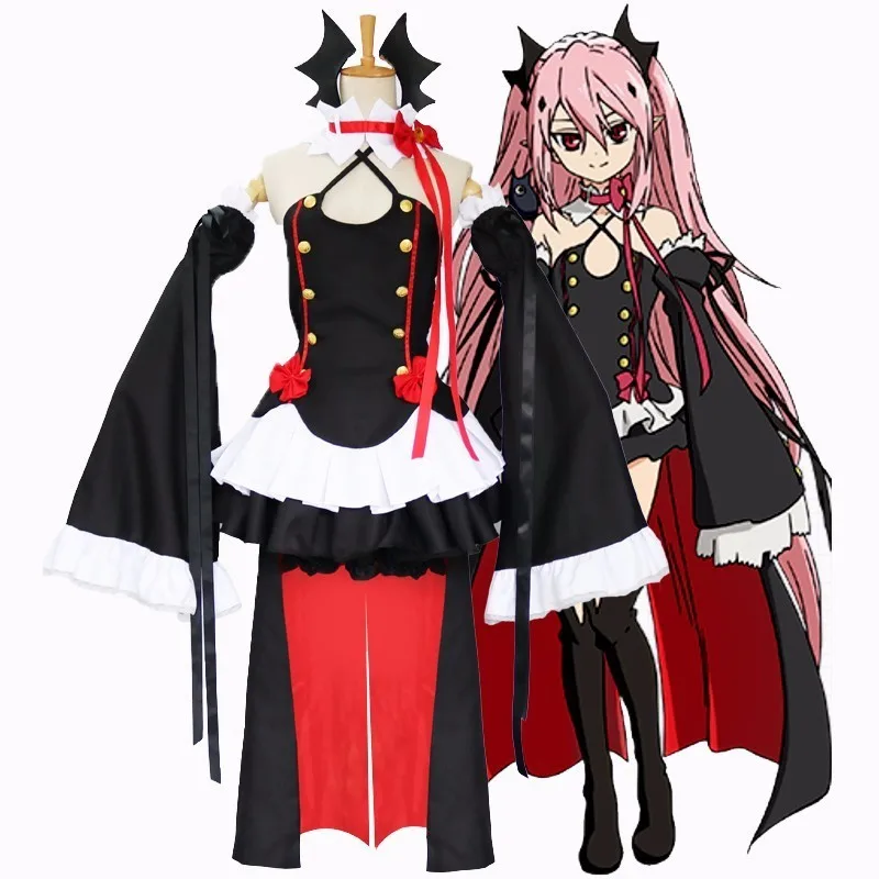 Anime Seraph Of The End Krul Tepes Cosplay Costume Owari no Seraph Lolita Dress Full Set Uniforms Wigs For Halloween Party
Anime Seraph Of The End Krul Tepes Cosplay Costume Owari no Seraph Lolita Dress Full Set Uniforms Wigs For Halloween Party