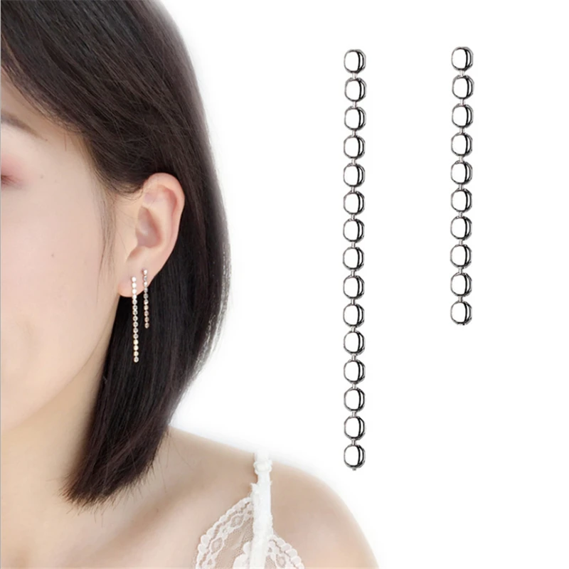 Tassel Earrings Earing Trendy Pure Long Chain Link Asymmetric Earrings Dangle Women 925 Sterling Tassel Ear Line Tread Drops
Tassel Earrings Earing Trendy Pure Long Chain Link Asymmetric Earrings Dangle Women 925 Sterling Tassel Ear Line Tread Drops