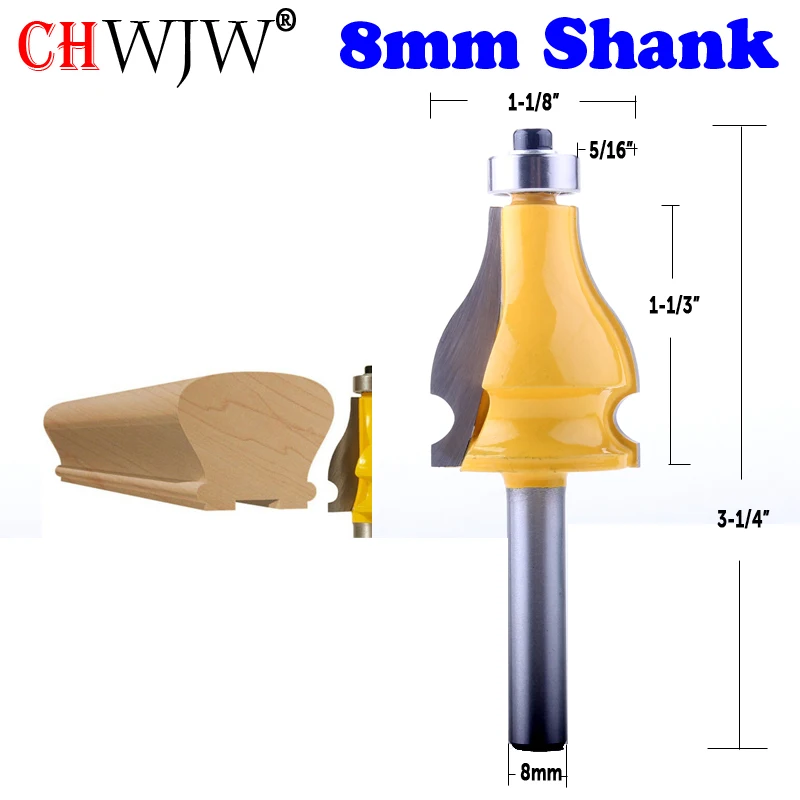 CHWJW 1PC 8mm Shank 1-5/16" Beaded Handrail Router Bit Wood Cutting Tool woodworking router bits
CHWJW 1PC 8mm Shank 1-5/16" Beaded Handrail Router Bit Wood Cutting Tool woodworking router bits