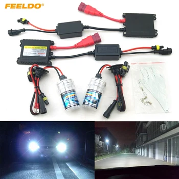 

FEELDO 1set Xenon HID Kit H1/H3/H7/H8/H10/H11/9005/9006 DC 12V 35W Xenon Bulb Lamp Digital Ballast Car Headlight