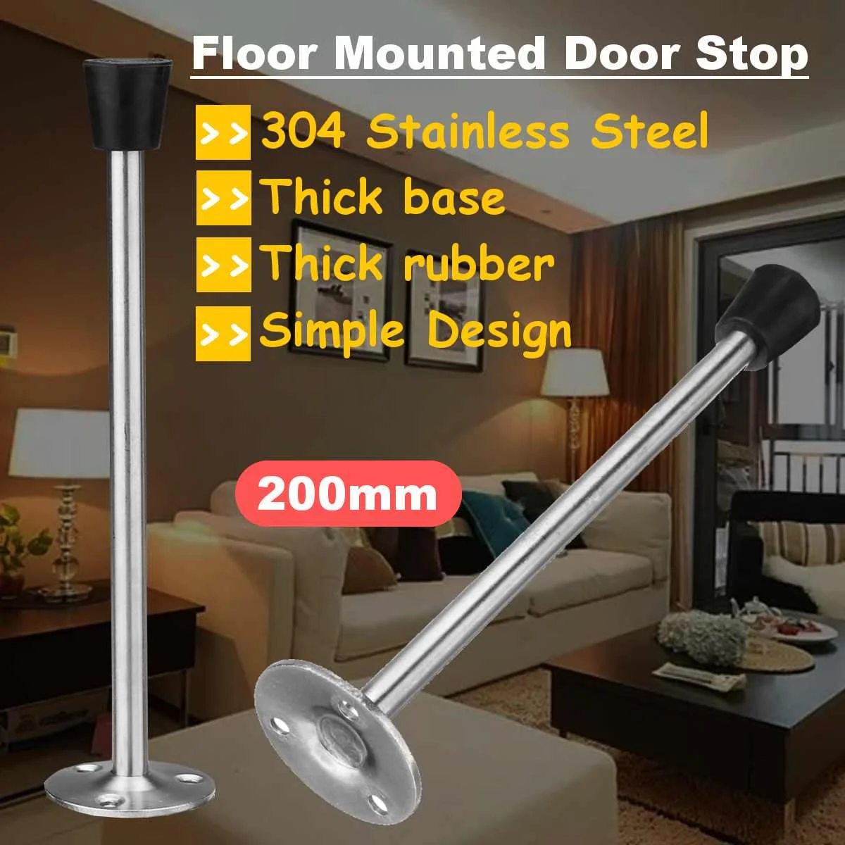 7.8 inch 20cm Stainless Steel Door Stop Stopper Bumper Wall Mounted Protector Sound Dampening
7.8 inch 20cm Stainless Steel Door Stop Stopper Bumper Wall Mounted Protector Sound Dampening