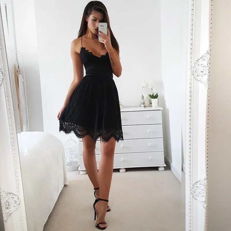 Uguest Women Lace Mini Dress V Neck Strapless A Line Open Back Sexy Club Solid Spaghetti Strap Mermaid Dress Summer Vestidos
Uguest Women Lace Mini Dress V Neck Strapless A Line Open Back Sexy Club Solid Spaghetti Strap Mermaid Dress Summer Vestidos