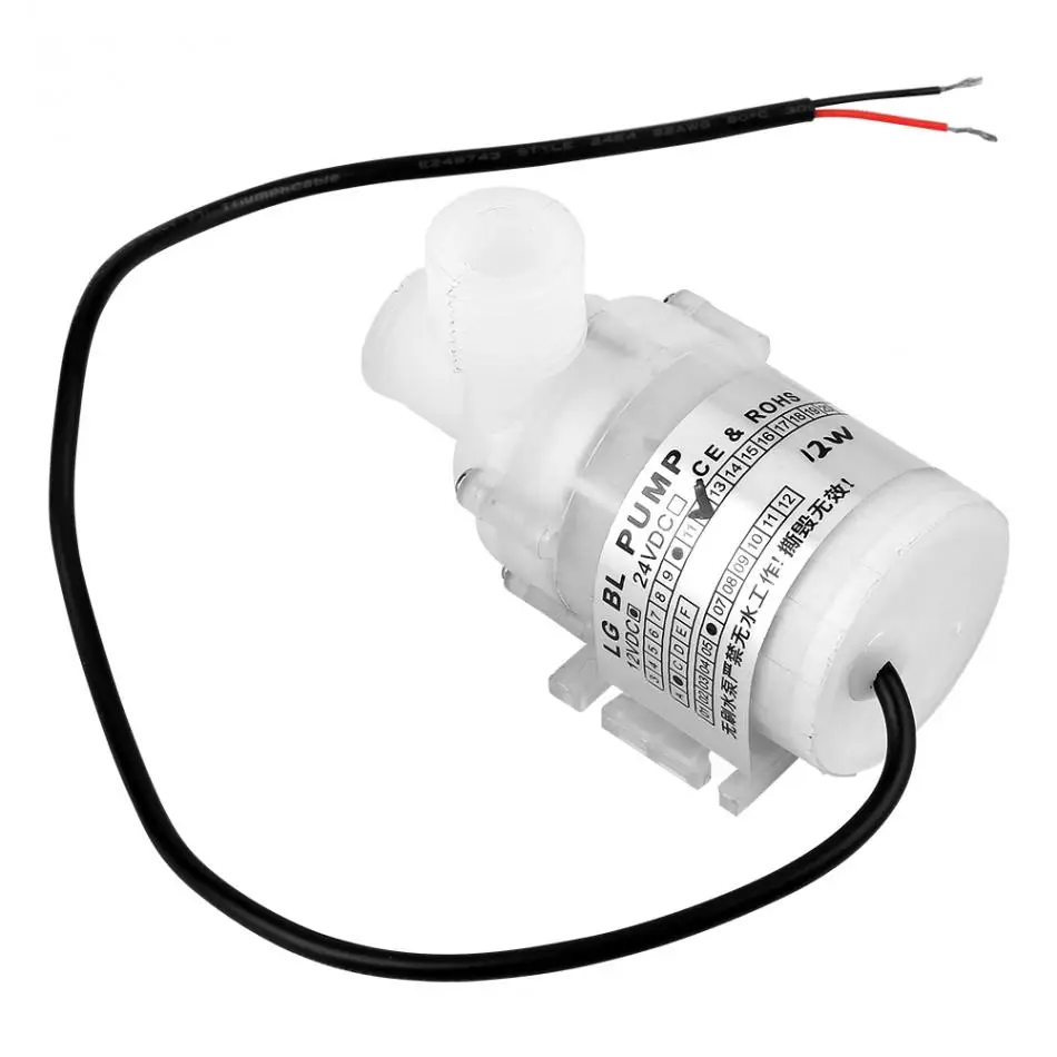 Mini DC 12V 12W Food Grade Brushless Submersible Water Pump 3.5m Lift Head Ultra Quiet DC Water Pump High Quality
Mini DC 12V 12W Food Grade Brushless Submersible Water Pump 3.5m Lift Head Ultra Quiet DC Water Pump High Quality